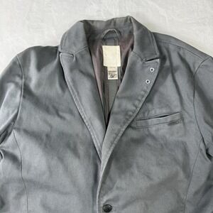Diesel Blazer Jacket Mens XL Gray Chore Field Utility Coat Mess Lined VINTAGE